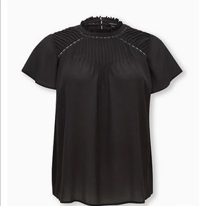 Torrid Georgette Pintuck Chiffon Top